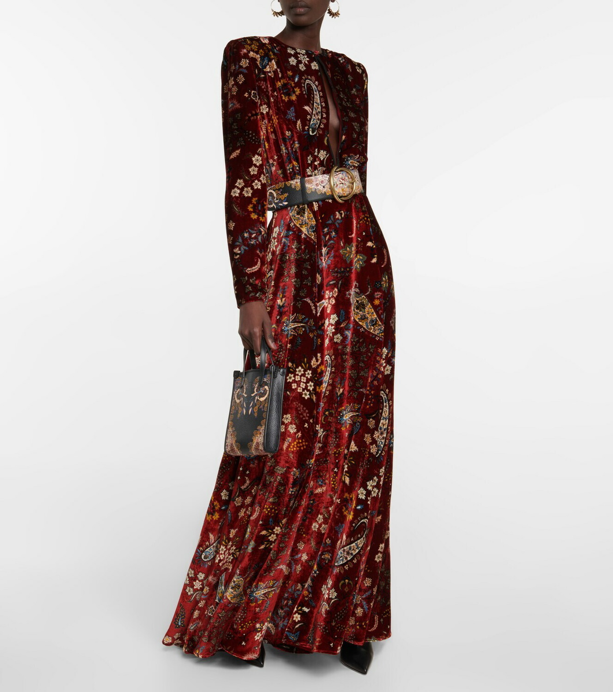 Etro - Paisley keyhole velvet gown