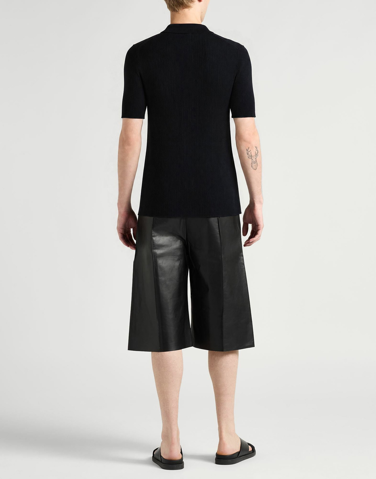 Lardini Mens Polo shirt in Black