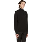 Lacoste Black Tricot Half-Zip Sweatshirt