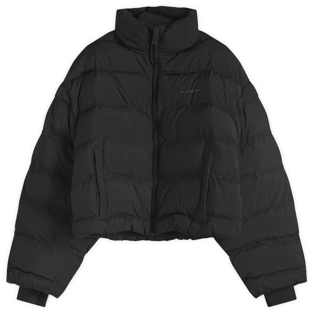 Daily Paper Women's Relaxed Short Puffer Jacket in Black