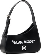 Off-White Black Jitney Shoulder Quote Bag