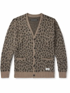 Wacko Maria - Leopard Jacquard-Knit Cardigan - Brown