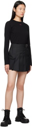 Juun.J Black Pleated Skort