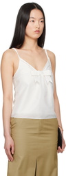 SHUSHU/TONG White Bow Tie Sling Top