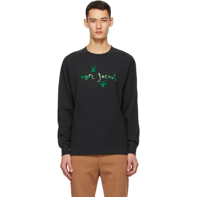 Photo: Marc Jacobs Black Heaven by Marc Jacobs Frog Footsteps Long Sleeve T-Shirt