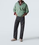 A.Presse Vintage cotton jersey half-zip hoodie