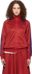 NEEDLES Red Poly Smooth Track Jacket
