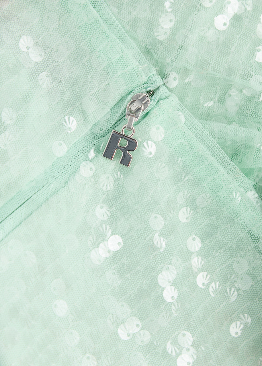 Rotate Birger Christensen Sequin-embellished Tulle Midi Dress Light Green  ROTATE Birger Christensen