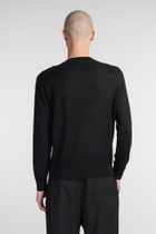 Laneus Knitwear In Black Wool And Polyester
