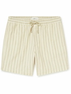 Mr P. - Straight-Leg Striped Cotton-Blend Drawstring Shorts - Neutrals
