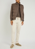 Aurélien Quilted Shell Gilet Taupe