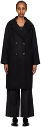 THIRD FORM Black Double-Breasted Coat