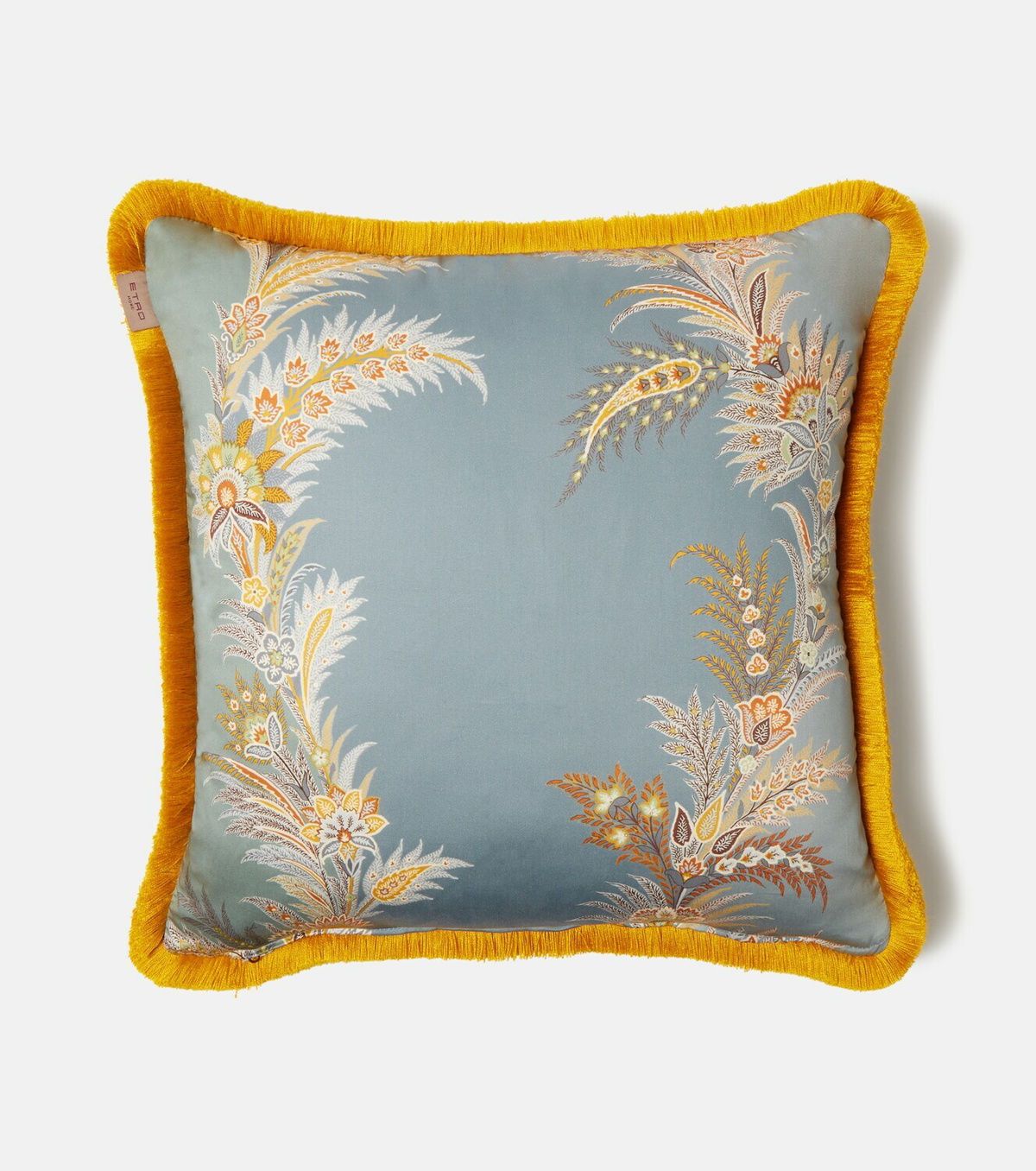 Etro Pegaso floral cotton cushion