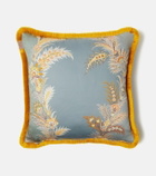 Etro Pegaso floral cotton cushion