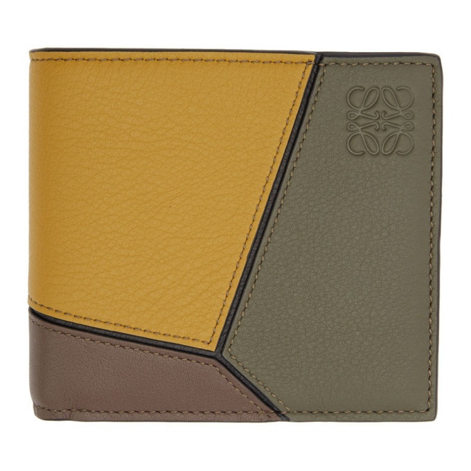 Photo: Loewe Green and Yellow Puzzle Coin Wallet