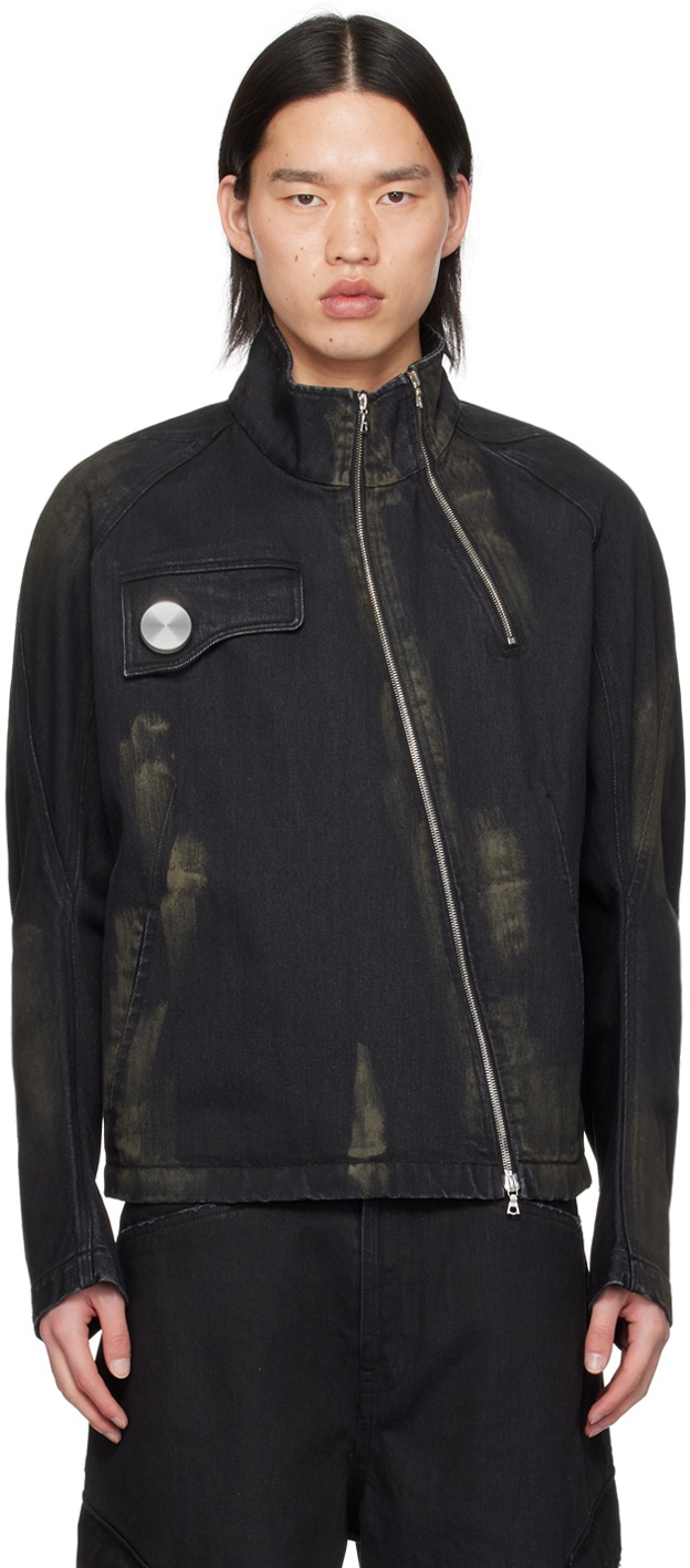 Photo: CMMAWEAR Black Articulated Sleeve Denim Jacket
