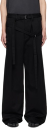 Ann Demeulemeester Black Woubrecht Double Belted Trousers