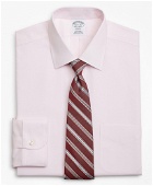 Brooks Brothers Men's Regent Regular-Fit Dress Shirt, Non-Iron Herringbone | Light Pink