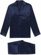 Rubinacci - Silk-Satin Pyjama Set - Blue