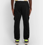 Off-White - Tapered Logo-Print Loopback Cotton-Jersey Cargo Sweatpants - Black