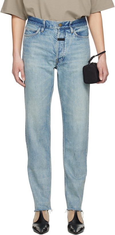 Photo: Fear of God Blue Classic 5 Pocket Jeans