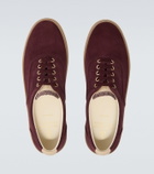 Brunello Cucinelli Leather-trimmed suede sneakers