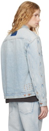 Ksubi Blue Doubledown Oh G Paragon Kraft Denim Jacket