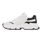 Dolce and Gabbana White and Black Daymaster Sneakers