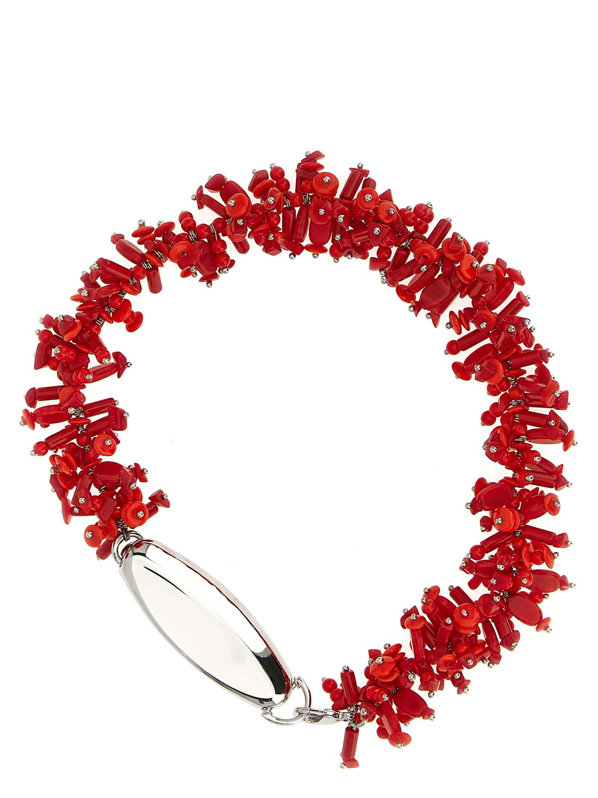 【送料&関税込】Dries Van Noten swirl Necklace Dries Van Noten Silver Crystal Chunky Necklace Dries Van Noten