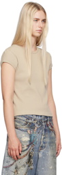 Acne Studios Taupe Garment-Dyed T-Shirt