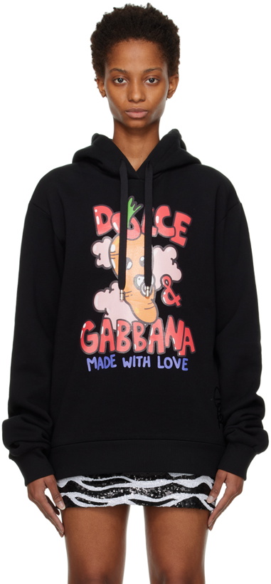 Photo: Dolce & Gabbana Black Gianpiero D'Allesandro Edition Graphic Hoodie
