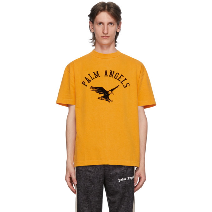 Photo: Palm Angels Yellow College Eagle T-Shirt