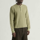 Gander Men's Henley Waffle Longsleeve in Sage