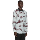 Jil Sander Blue Western Landscape Shirt