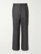 Oliver Spencer - Orsman Wide-Leg Pleated Woven Trousers - Gray