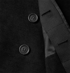 Helmut Lang - Silk-Trimmed Cotton-Moleskin Overcoat - Black