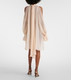 Blumarine Asymmetric georgette blouse