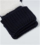 Thom Browne - Shearling-trimmed wool mittens