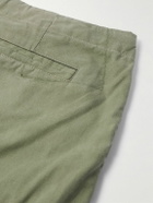 Greg Lauren - Wide-Leg Patchwork Cotton-Canvas Drawstring Cargo Trousers - Green