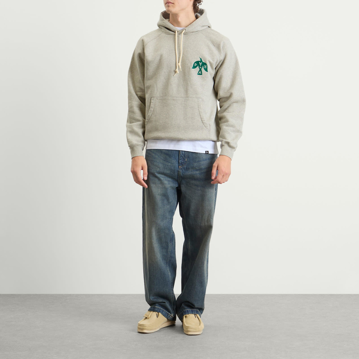 By Parra Men's Crow Logo Hoodie in Heather Grey