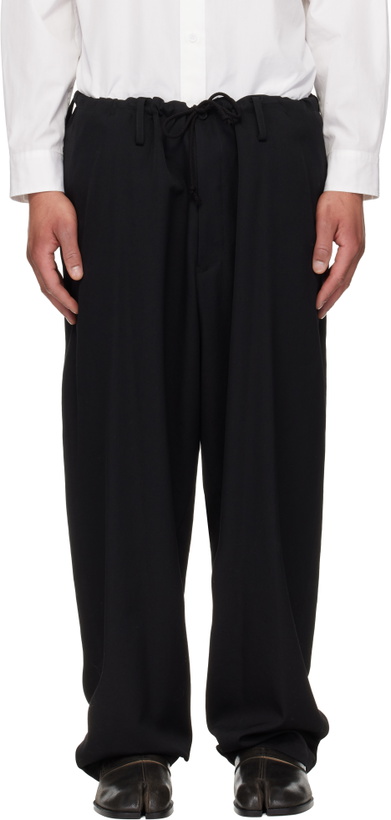 Photo: YOHJI YAMAMOTO Black New Standard String Trousers