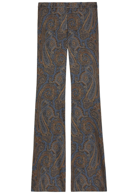 Photo: Etro Paisley-jacquard Flared-leg Trousers Multicoloured
