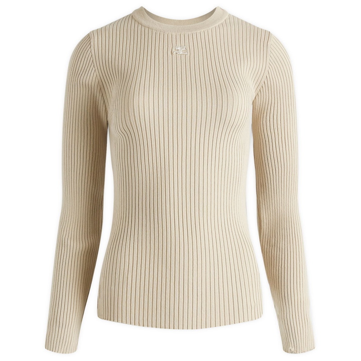 Photo: Courrèges Women's Snap Long Sleeve Top in Cappuccino