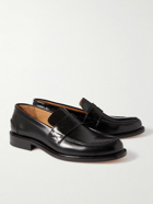 Mr P. - Scott Polished Leather Penny Loafers - Black