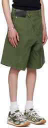 JW Anderson Green Twisted Workwear Shorts