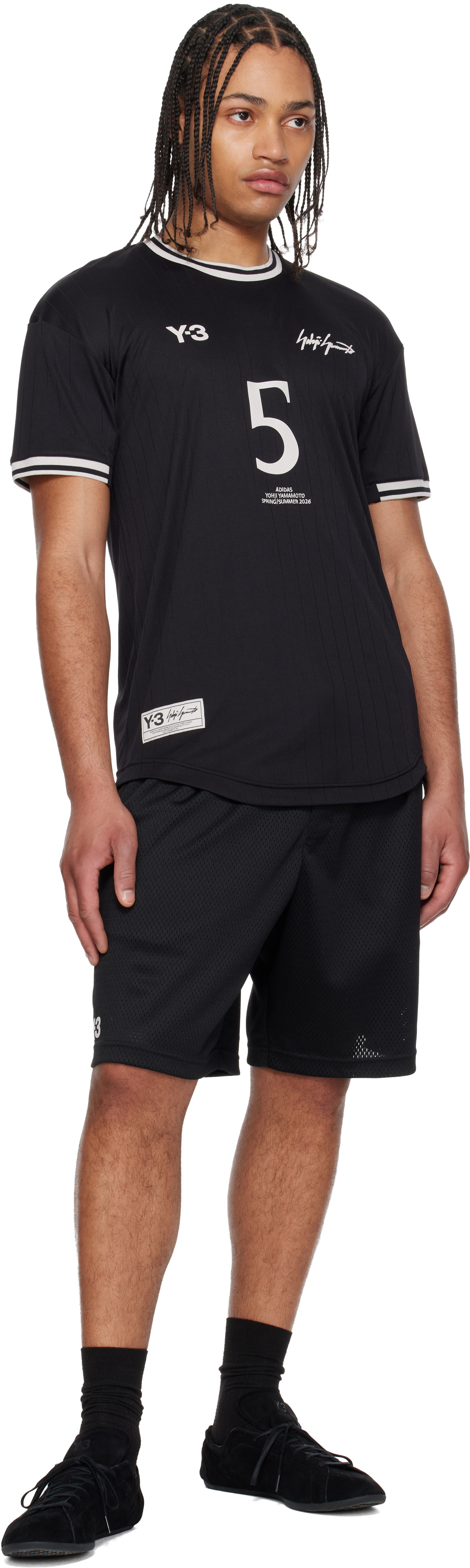 Y-3 Black Mesh Shorts