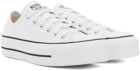 Converse White Chuck Taylor All Star Platform Leather Sneakers