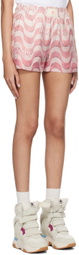 AMIRI Pink Staggered Wave Shorts