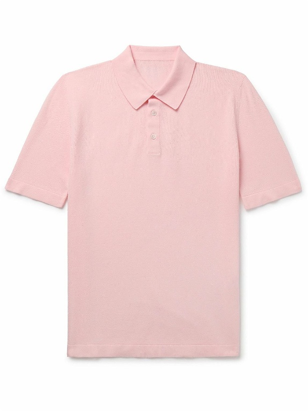 Photo: Anderson & Sheppard - Cotton Polo Shirt - Pink