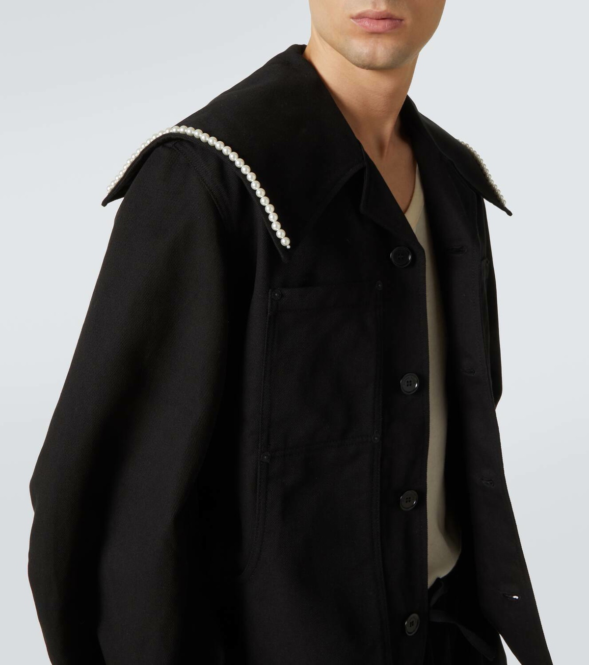 Simone Rocha Beaded cotton jacket Simone Rocha